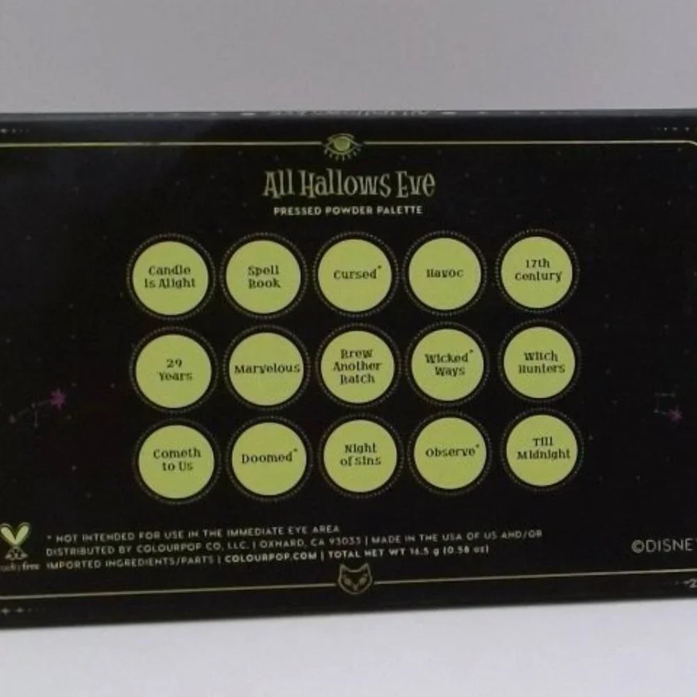 ColourPop Disney‎ Hocus Pocus 2 All Hallows Eve Eyeshadow Palette | New